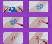 Tatuaze Dla Dzieci Tatuaze Zmywalne Dla Dzieci Szablony + 10x Flamastry