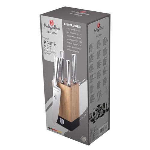 zestaw noży berlinger haus bh-2804 w bloku bambusowym na Arena.pl