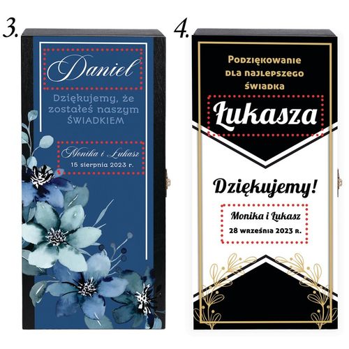 PODZIĘKOWANIE DLA ŚWIADKA ŚWIADKOWEJ SKRZYNKA NA ALKOHOL WHISKY na Arena.pl