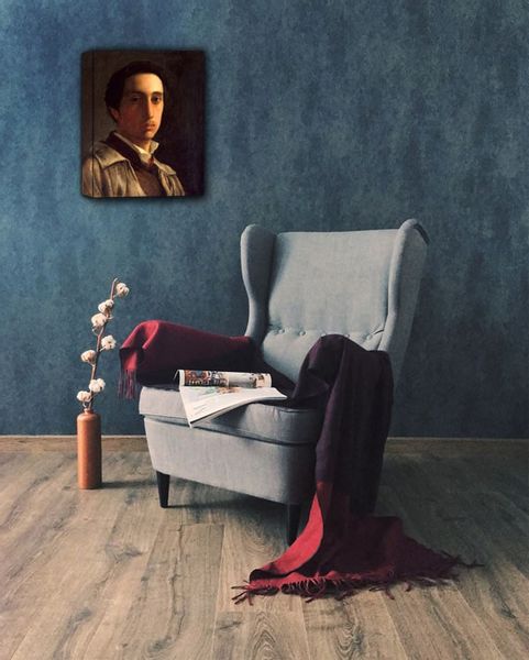 Self Portrait, Edgar Degas - obraz na płótnie 30x40 cm zdjęcie 2