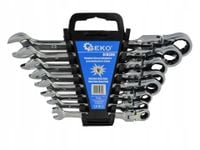 ZESTAW KLUCZY ŁAMANYCH PŁASKO OCZKOWYCH Z GRZECHOTKĄ 8-22MM 8EL CRV G10338