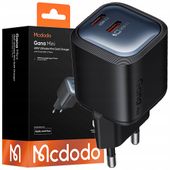 mcdodo szybka ładowarka sieciowa do telefonu zasilacz 2x usb-c pd gan