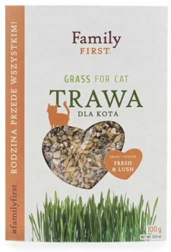 TRAWA DLA KOTA W POJEMNIKU GĘSTA ODKŁACZAJĄCA KOCI PRZYSMAK SMAKOŁYK 4x100G na Arena.pl