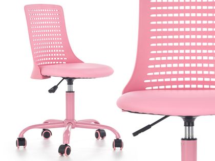 DZIECIĘCE Krzesło obrotowe pokoju dziewczynki PURE Fotel do biurka