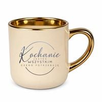 Kochanie, jesteś wszystkim czego potrzebuję - elegancki kubek Beż PREZENT