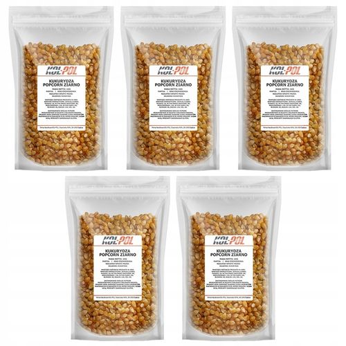 KUKURYDZA POPCORN 5kg Ziarno do prażenia bez soli | KOL-POL na Arena.pl
