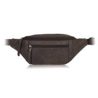 saszetka męska skórzana nerka na pas brązowa vintage