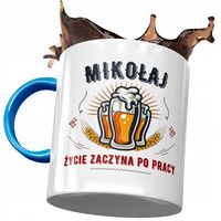 Kubek Błękitny Dla Mikołaja Kolegi Na Prezent Z Nadrukiem Ze Zdjęciem
