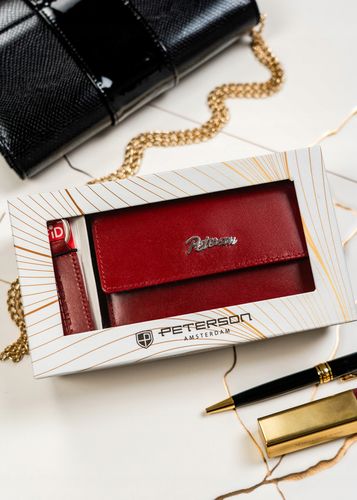 zestaw prezentowy: duży, skórzany portfel i brelok - peterson na Arena.pl