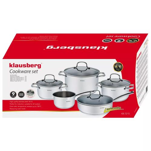 ZESTAW GARNKÓW 9 ELEM.KLAUSBERG KB-7215 STAL 18/10 na Arena.pl