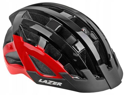 KASK ROWEROWY LAZER PETIT DLX BLACK RED 50-56 LED na Arena.pl