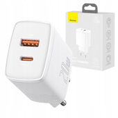 BASEUS LADOWARKA USB C USB 20W DO TELEFONU SZYBKA UNIWERSALNA QC3.0 3A MAŁA