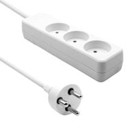 MicroConnect Power strip 3 outlets 5m White