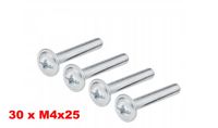 Śruba meblowa wkręt do uchwytów M4X25 mm Opakowanie - 30 szt.