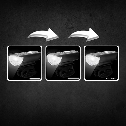 Zestaw Oświetlenia Rowerowego LED z Akumulatorem - Lampka Przednia i Tylna na Arena.pl