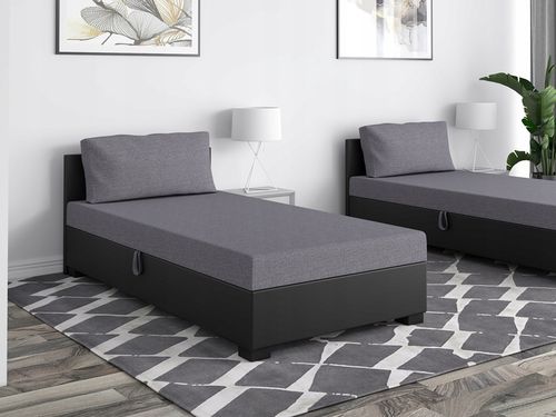 Tapczan Jednoosobowy Łóżko 80x195cm z Pojemnikiem na Pościel + na Arena.pl