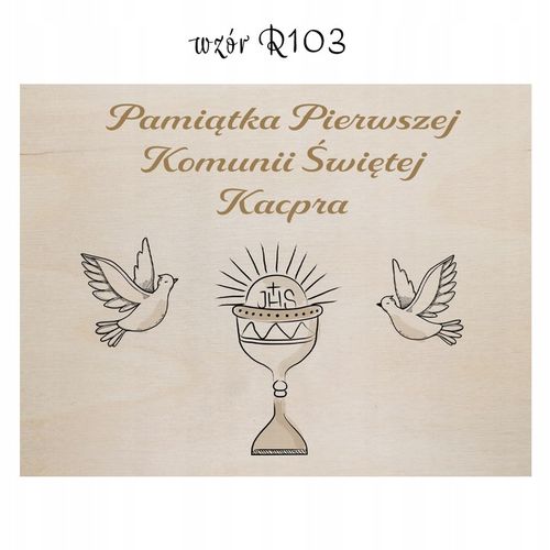 Pamiątka Pierwszej Komunii Świętej Pudełko różaniec na Arena.pl