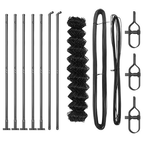 Ogrodzenie z ogniw ze słupkami Szary 1 x 10 m Stal na Arena.pl