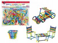 Klocki małych geniuszy Askato 123363 patyki 436 elementów