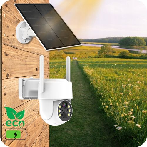 SOLARNA KAMERA WIFI 4MPX SMART ZEWNĘTRZNA OBROTOWA IP BEZPRZEWODOWA ALARM na Arena.pl