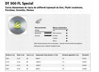 KLINGSPOR TARCZA DIAMENTOWA PEŁNA 200mm x 1,6mm x 30mm DT900FL SUPRA, GRES,