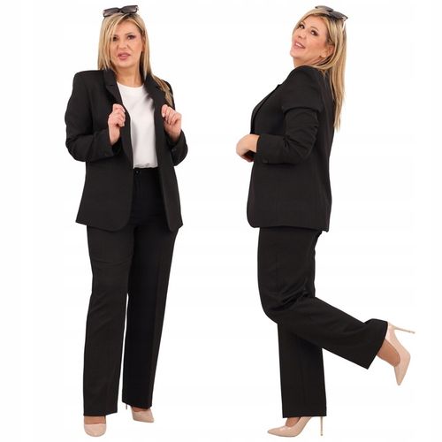 ELEGANCKI KOMPLET GARNITUR MARYNARKA I SPODNIE W KANT POLSKI PRODUCENT na Arena.pl