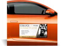 Magnes na samochód reklama magnetyczna 60x30 USŁUGI KOSMETYCZNE różne wzory