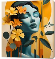 Obraz 90x100cm Kwiatowa Medytacja