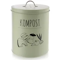 Kompostownik Kuchenny Mały Kosz na Śmieci z Filtrem Węglowym Metalowy 8L