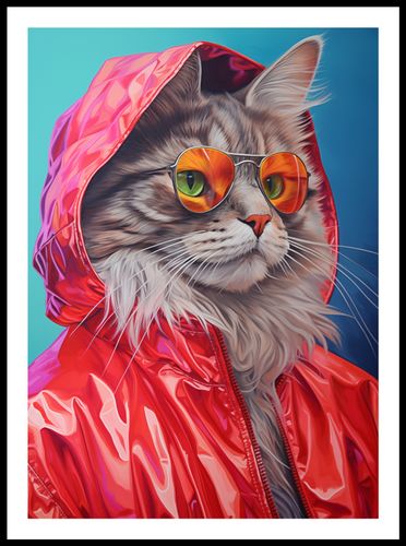 Plakat 50x70cm Kot w Stylu na Arena.pl