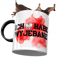 Kubek Czarny Śmieszny Ich Habe Wyj*Bane Prezent Z Nadrukiem Ze Zdjęciem