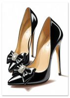 Plakat czarne szpilki 40x50 cm