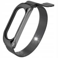 XIAOMI MI BAND5 BAND6 bransoleta stal nierdzewna czarna mediolańska magnes