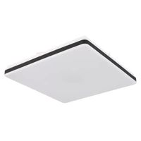 Kwadratowy plafon ULLY 48025OBSH Globo LED 24W 2700-6500K biały czarny