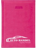 KALENDARZ A4 2026 DZIENNY terminarz z nadrukiem AUTO HANDEL NAZWISKO