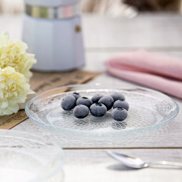 Szklane TALERZYKI Deserowe NA CIASTO Przekąski 4x17 cm Przezroczyste zdjęcie 11