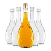 5x BUTELKA ICONA 500 ML NA NALEWKI SOK Z KORKIEM