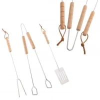 ZESTAW AKCESORIÓW SZTUĆCÓW PRZYBORY DO GRILLOWANIA GRILLA 3 ELEMENTY