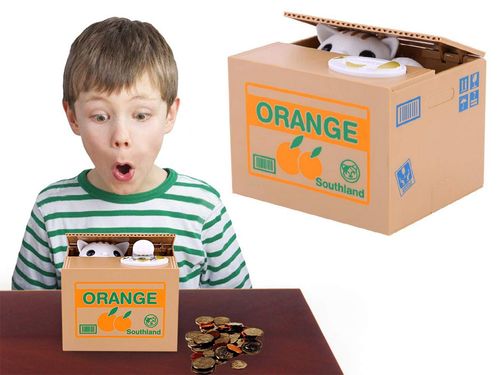 SKARBONKA KOTEK KOT INTERAKTYWNA AUTOMAT MIAUCZY ZŁODZIEJASZEK ZABAWKA na Arena.pl