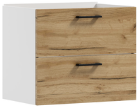 Szafka łazienkowa wisząca LUNA 60 dąb craft złoty/biały (W3) wpuszczana