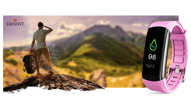 Smartband Giewont Czarny GW200-4 + Pasek Różowy zdjęcie 12