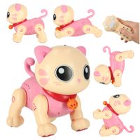 Kotek interaktywny zdalnie sterowany RC robot skacze śpiewa różowy