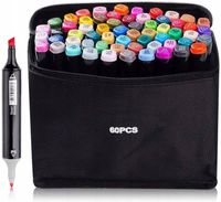 marker alkoholowy dwustronny zestaw 60szt