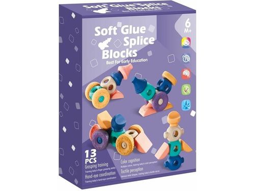 DLA MALUCHA  ZESTAW KLOCKÓW MIĘKKIE FIGURY GEOMETRYCZNE na Arena.pl