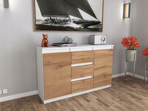 Komoda ANTRACYT WOTAN z szufladami Duza Szafka AGA 120cm do Sypialni na Arena.pl