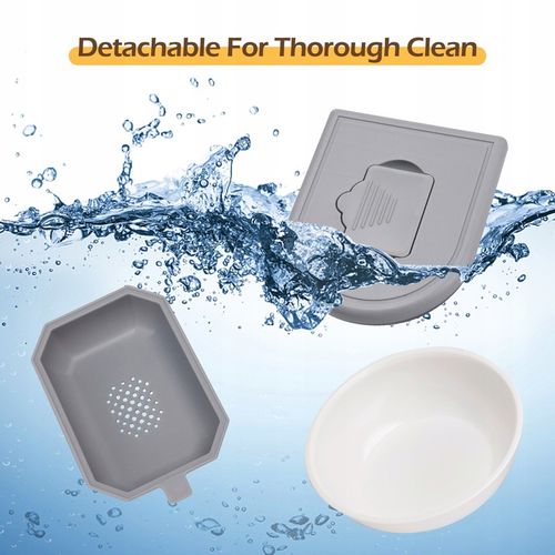 AUTOMATYCZNY PODAJNIK WODY I KARMY MISKA DLA KOTA I PSA DOZOWNIK 2W1 SZARY na Arena.pl