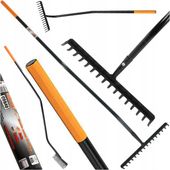 GRABIE OGRODOWE METALOWE 150 cm 16 ZĘBÓW SZEROKIE 42cm MOCNE SOLIDNE