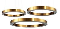 Lampa wisząca CIRCLE 40+60+60 LED mosiądz