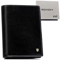 skórzany portfel męski na dokumenty z rfid - rovicky