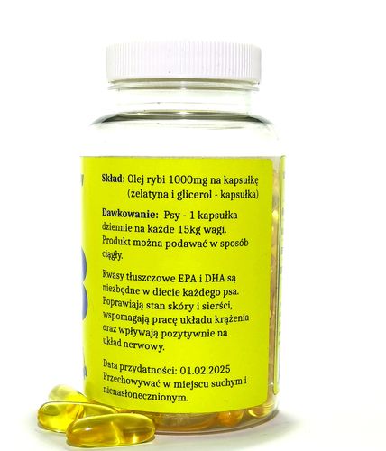 Olej Omega-3 dla psa Do michy 90 kapsułek na Arena.pl